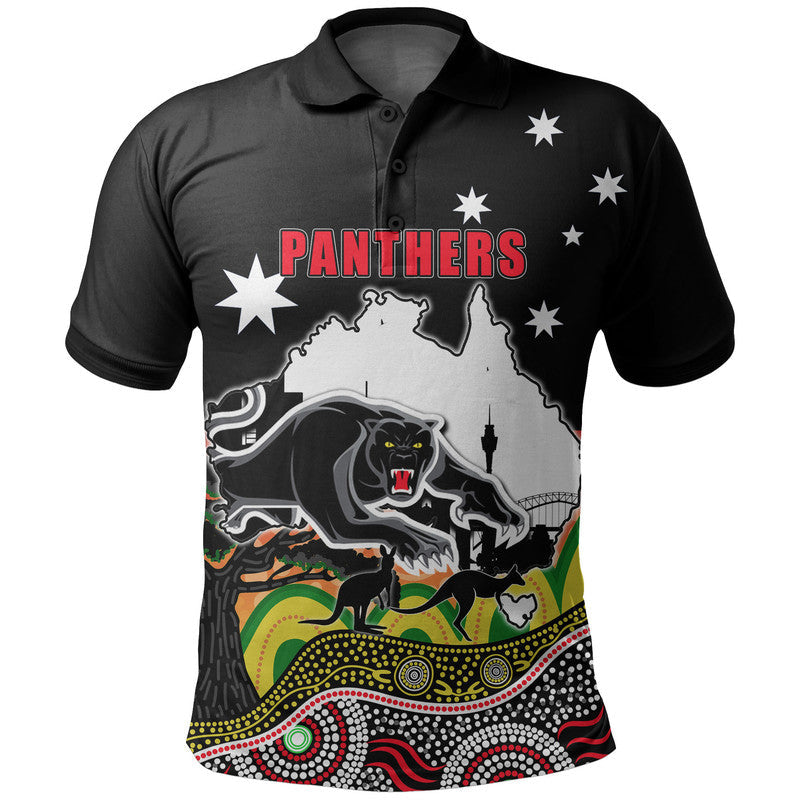 (Custom Personalised) Panther Rugby Polo Shirt Australia Day Style - Vibe Hoodie Shop