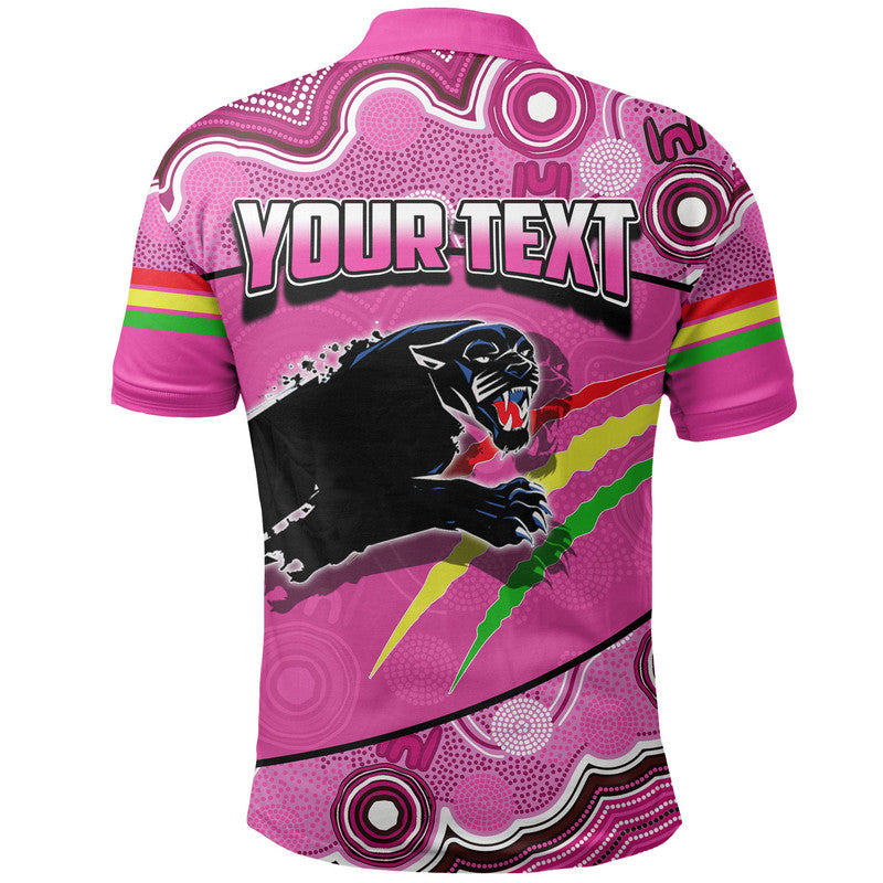 (Custom Personalised) Panthers Rugby Polo Shirt Aboriginal Basic Style-Pink - Vibe Hoodie Shop