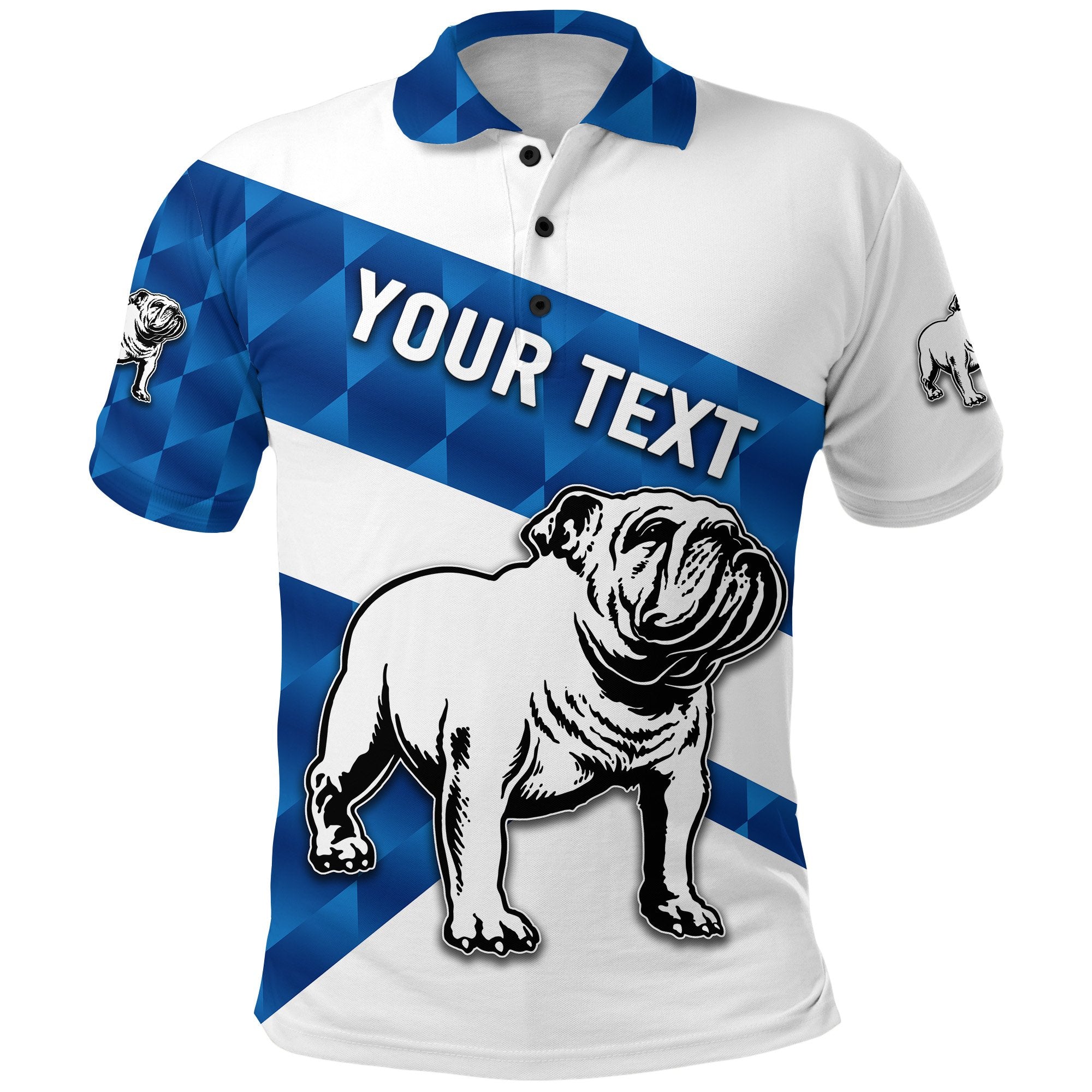 (Custom Personalised) Bulldogs Polo Shirt Sporty Style - Vibe Hoodie Shop