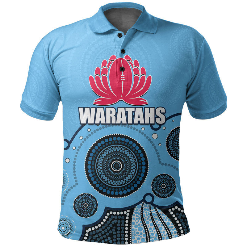 (Custom Personalised And Number) NSW WARATAHS Polo Shirt Aboriginal - Vibe Hoodie Shop