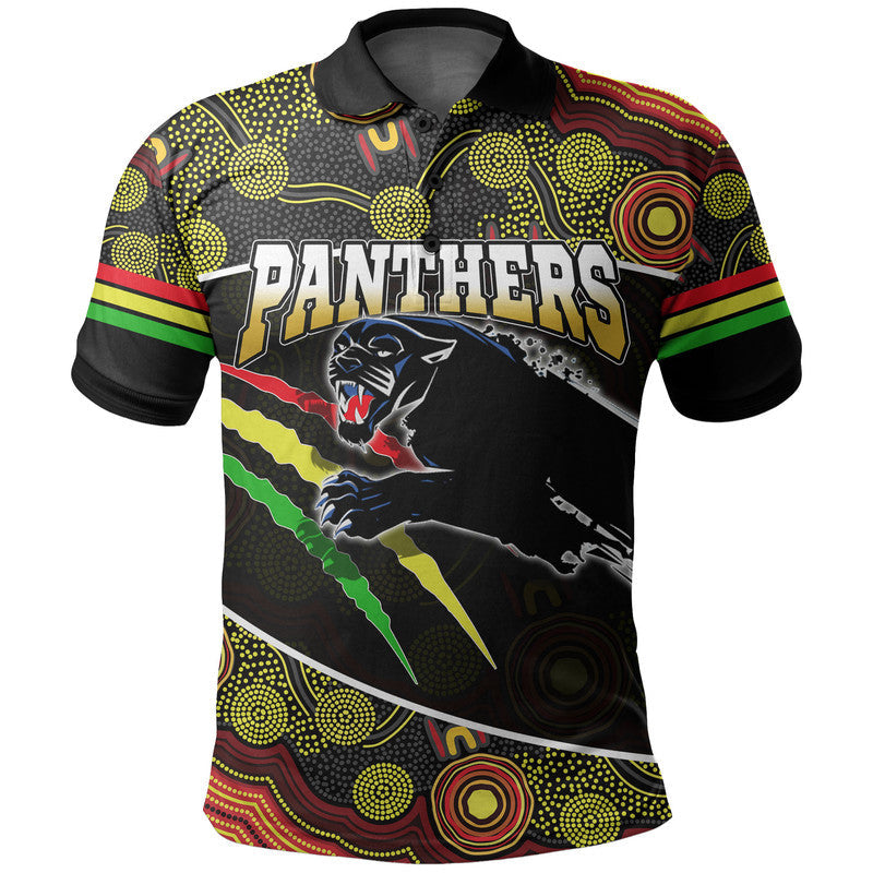 (Custom Personalised) Panthers Rugby Polo Shirt Aboriginal Basic Style - Vibe Hoodie Shop