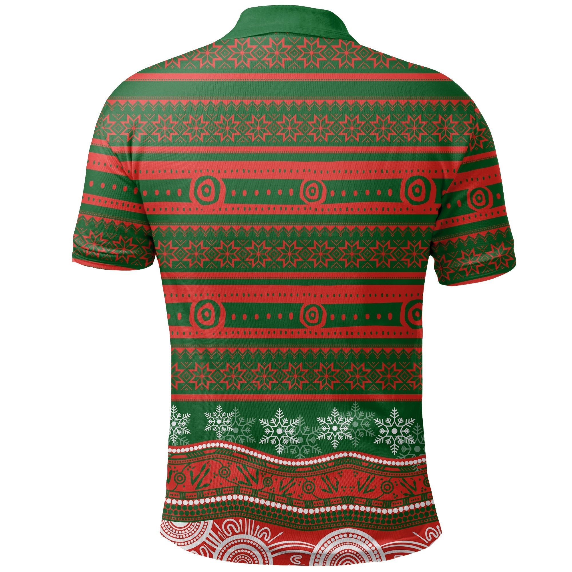 South Sydney Rabbitohs Polo Shirt Christmas Mix Aboriginal No.2 - Vibe Hoodie Shop