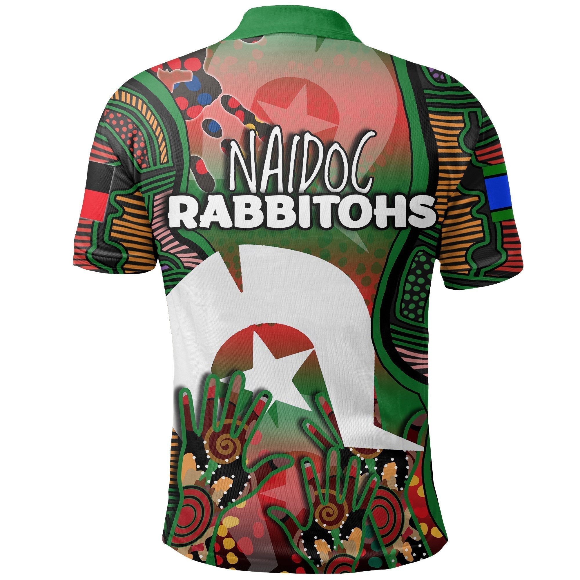 (Custom Personalised) NAIDOC Rabbitohs Polo Shirt Torres Strait Islanders - Vibe Hoodie Shop