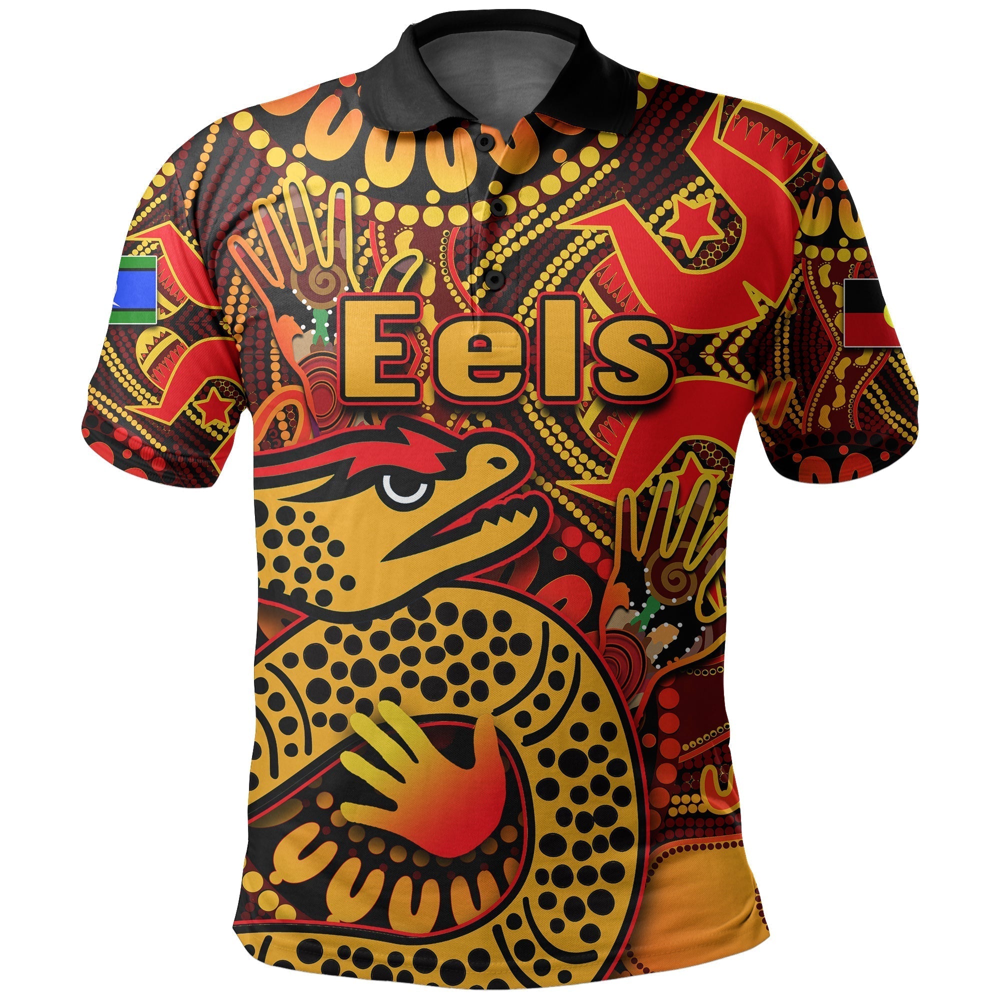 (Custom Personalised) NAIDOC Parramatta Eels Polo Shirt NAIDOC Patterns No.2 - Vibe Hoodie Shop