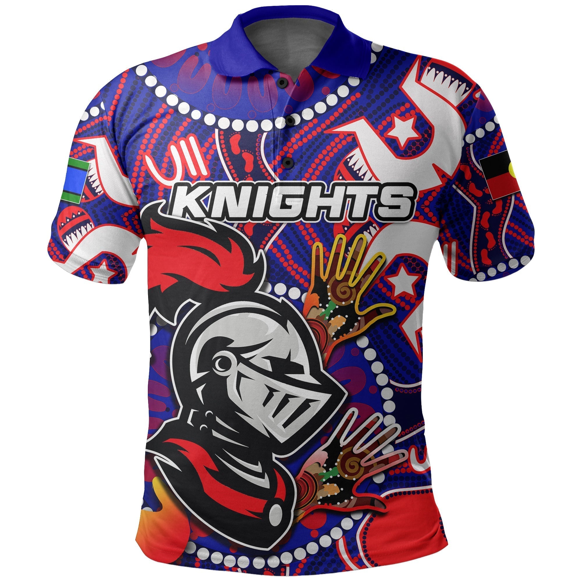 (Custom Personalised) NAIDOC Knights Polo Shirt NAIDOC Patterns No.2 - Vibe Hoodie Shop