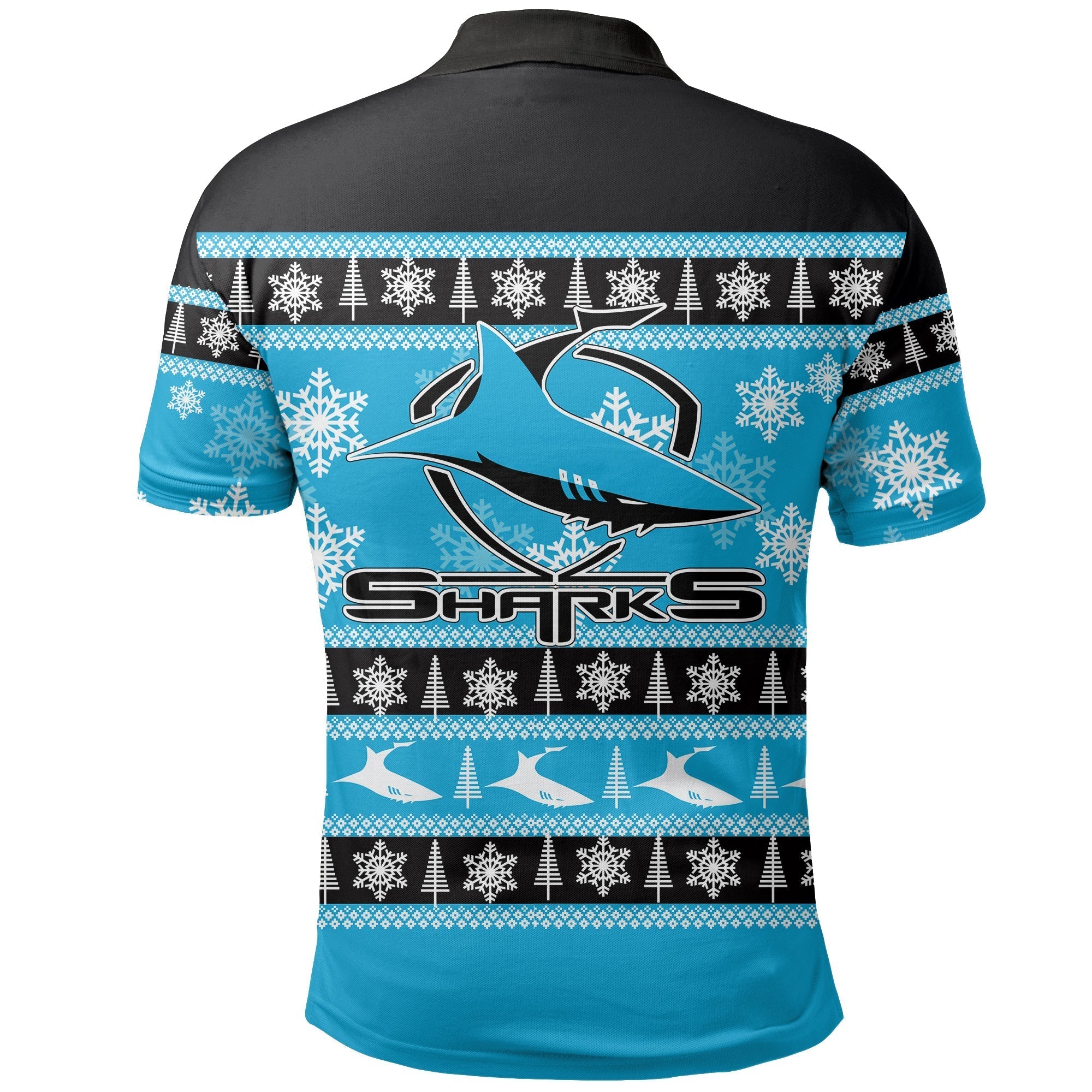 Cronulla - Sutherland Sharks Polo Shirt Christmas 2021 - Vibe Hoodie Shop