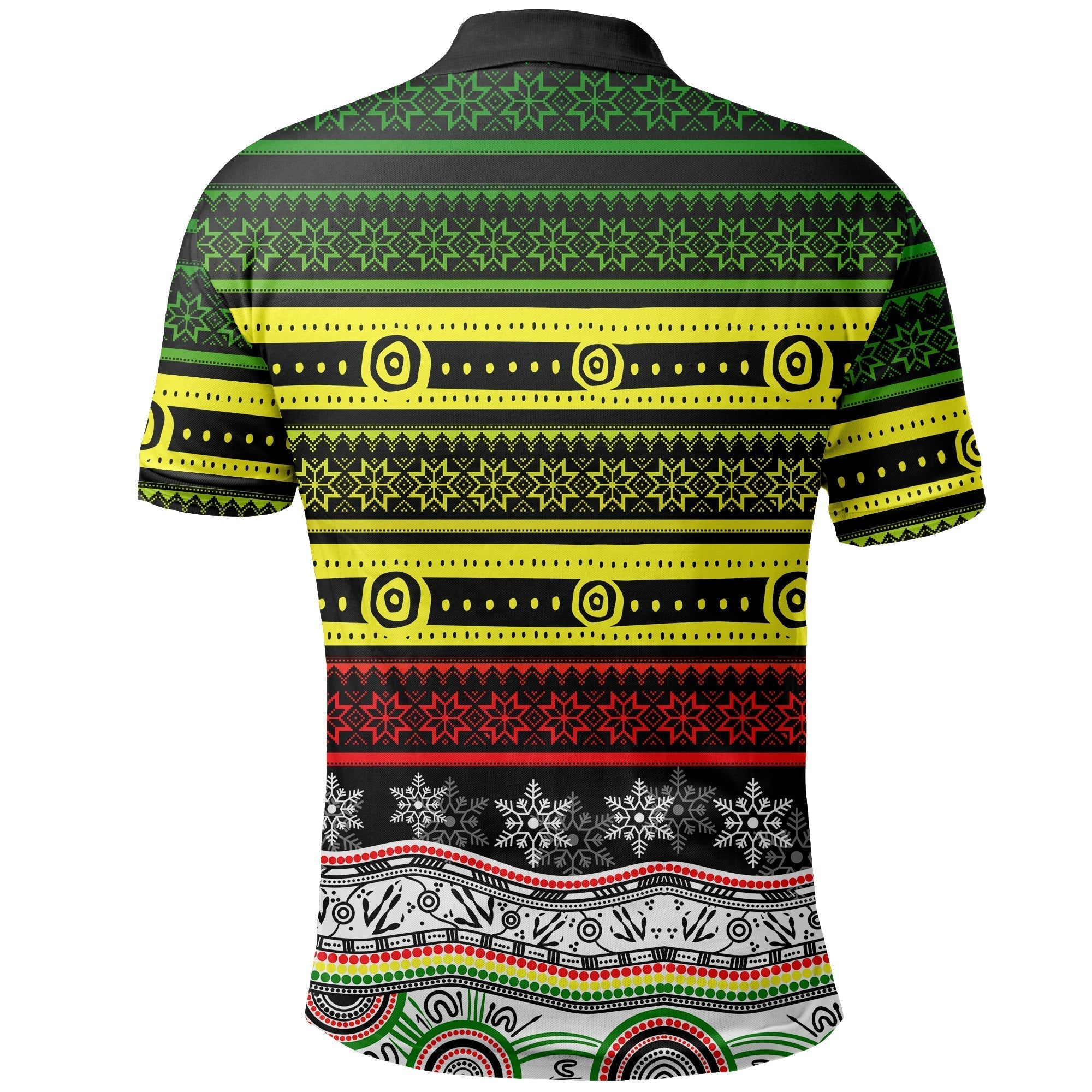 Penrith Panthers Polo Shirt Christmas Mix Aboriginal - Vibe Hoodie Shop