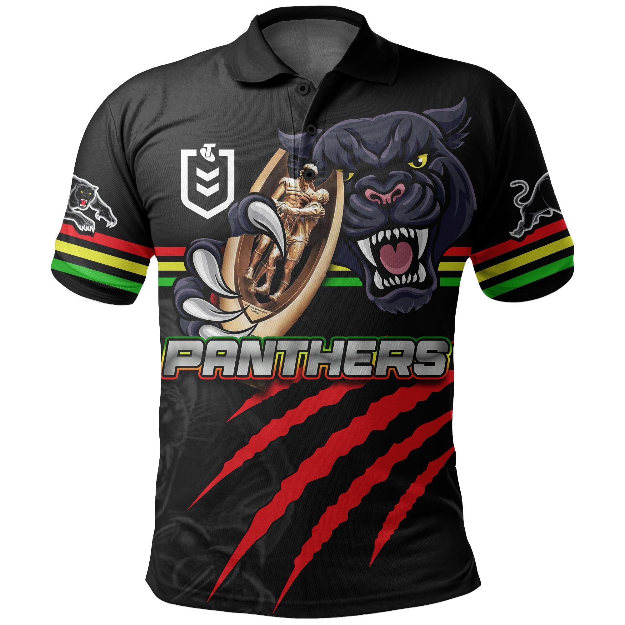 Panthers Rugby Polo Shirt Premiers 2022 Black Vibe - Vibe Hoodie Shop