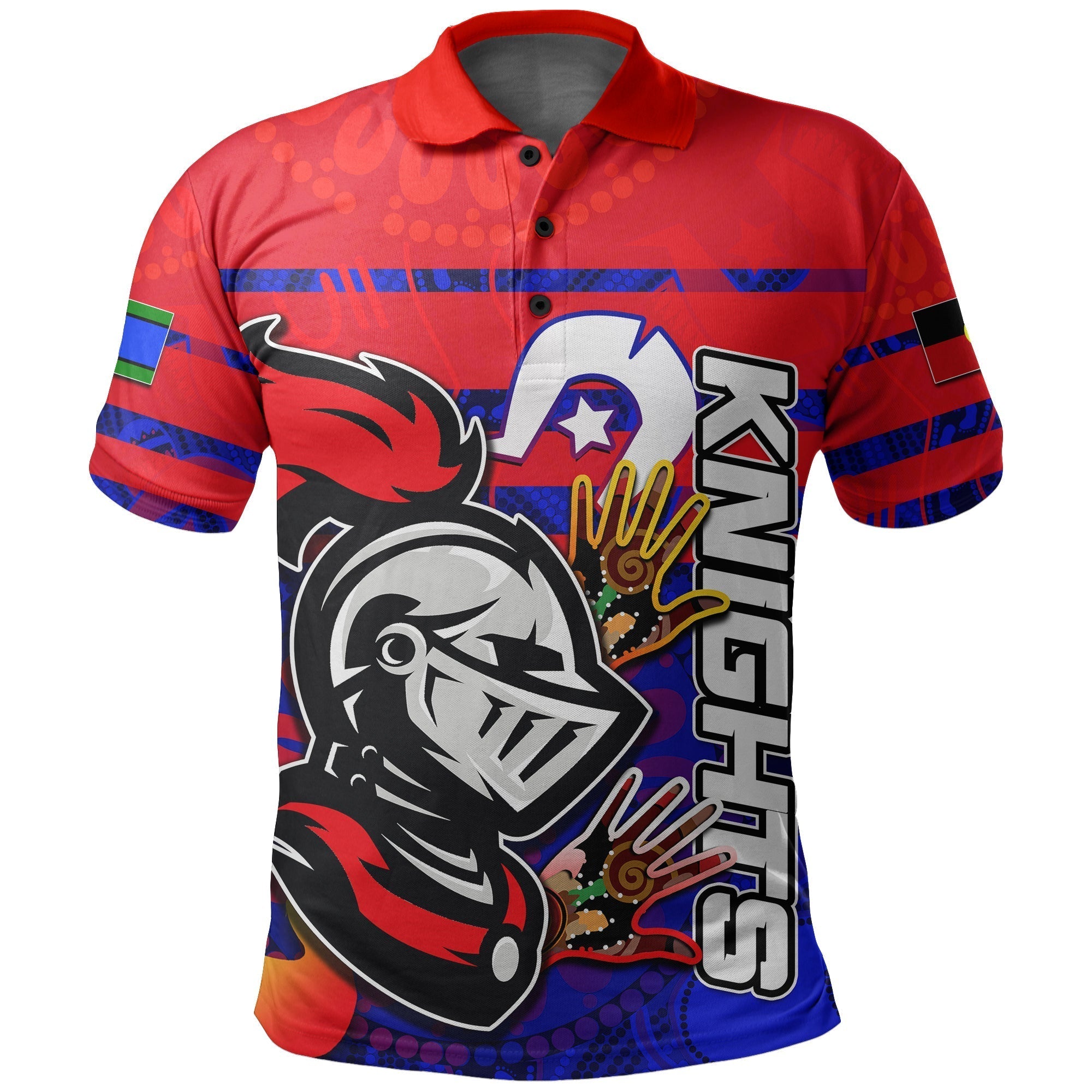 (Custom Personalised) NAIDOC Knights Polo Shirt NAIDOC Patterns No.1 - Vibe Hoodie Shop
