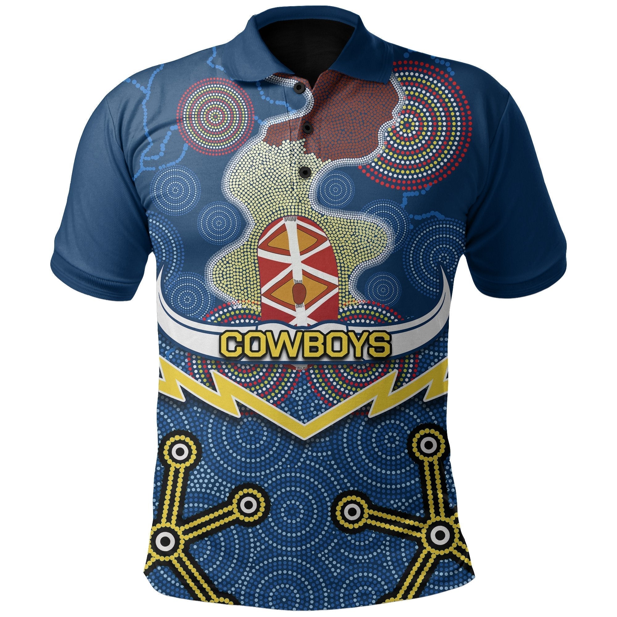 Cowboys Polo Shirt Aboriginal - Vibe Hoodie Shop