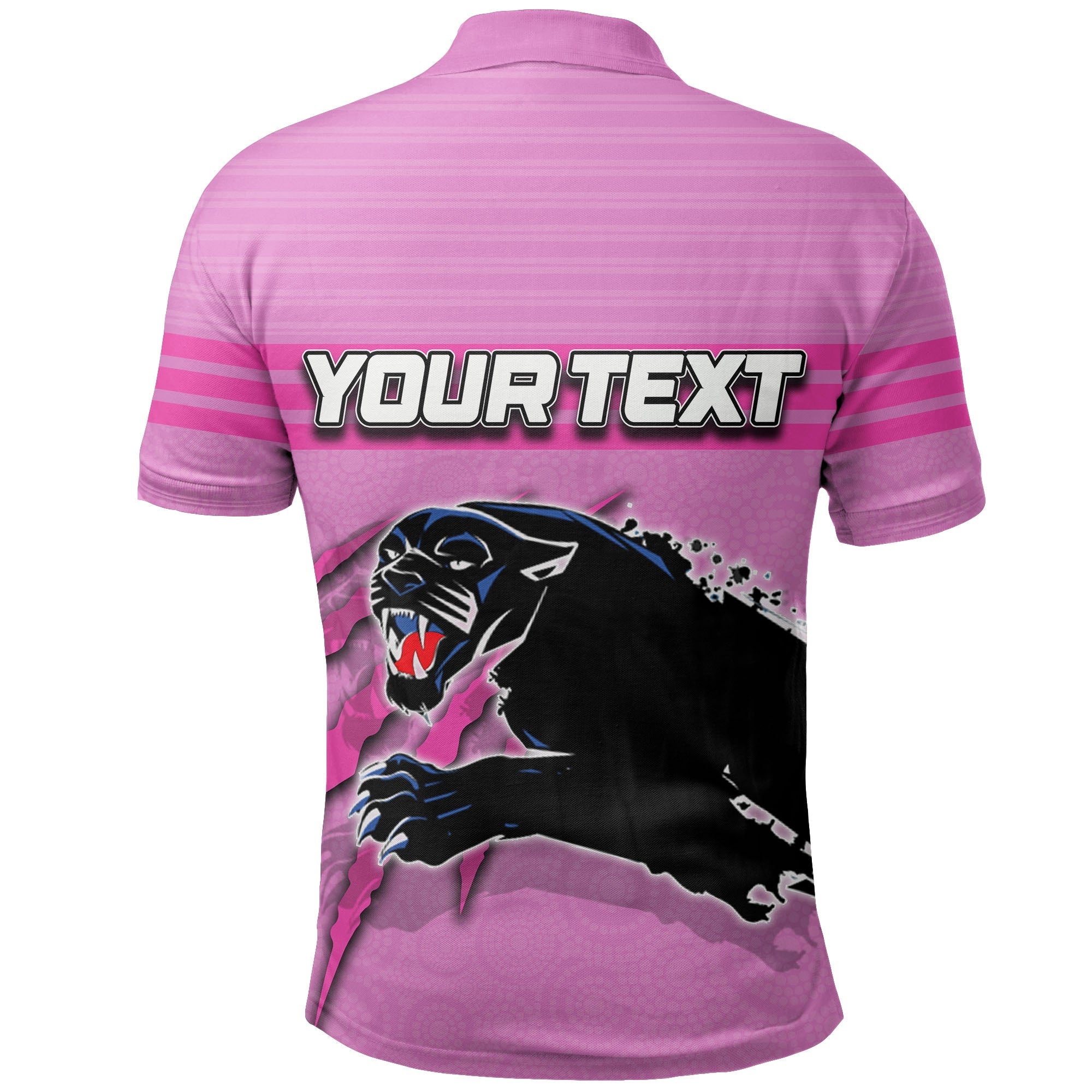 (Custom Personalised) Panthers Polo Shirt Aboriginal Dot Patterns Pink Style - Vibe Hoodie Shop