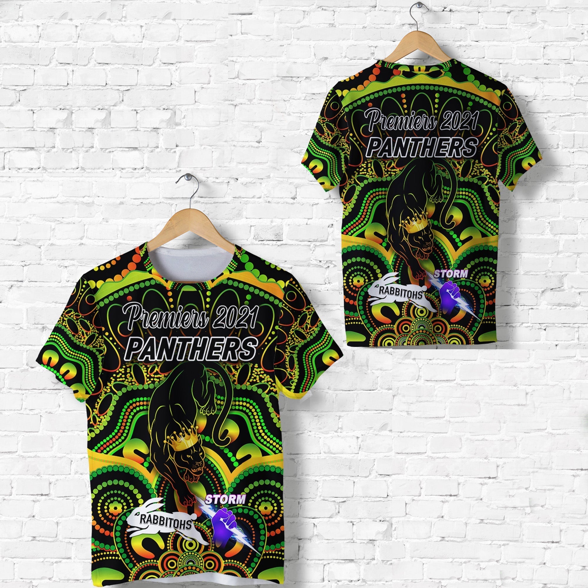 Penrith Panthers T shirt 2021 Indigenous Premiers - The King - Vibe Hoodie Shop