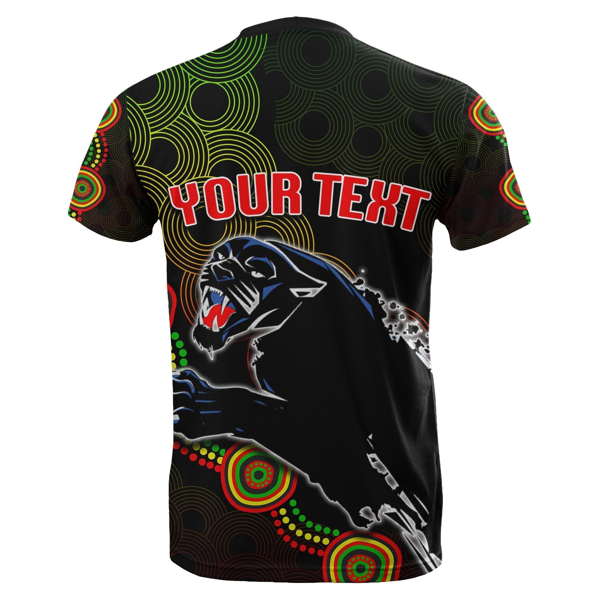 (Custom Personalised) Panthers Aboriginal T shirt - Vibe Hoodie Shop