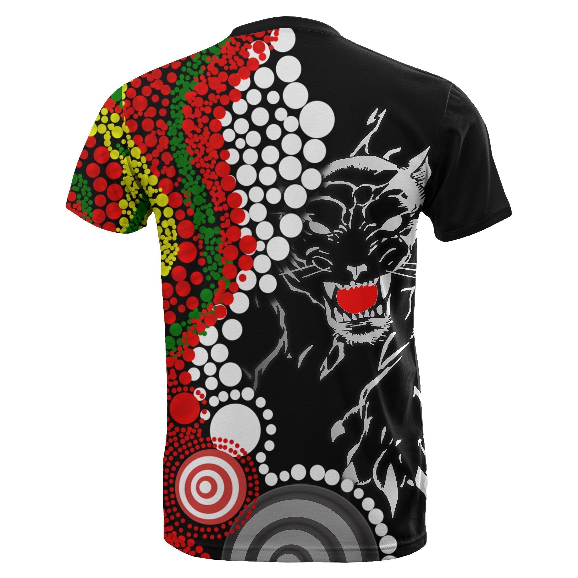 Panthers T shirt Aboriginal Dots - Vibe Hoodie Shop