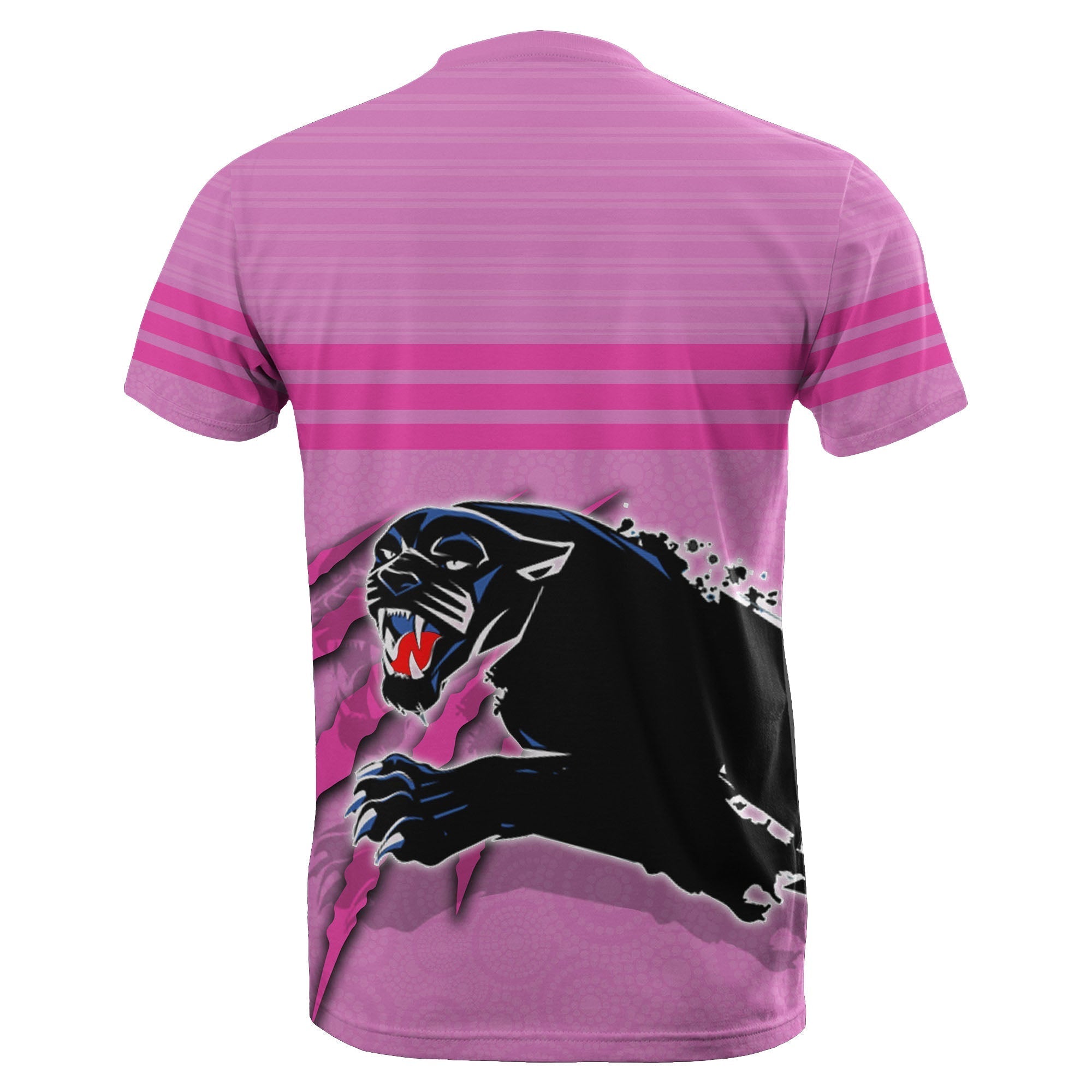 Panthers T shirt Aboriginal Dot Patterns Pink Style - Vibe Hoodie Shop