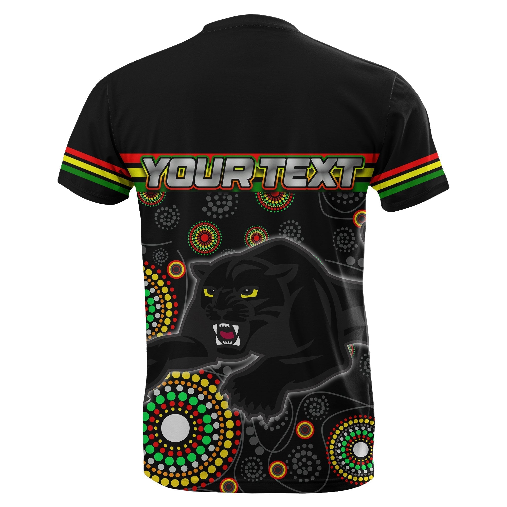 (Custom Personalised) Panthers T shirt Aboriginal Patterns - Vibe Hoodie Shop