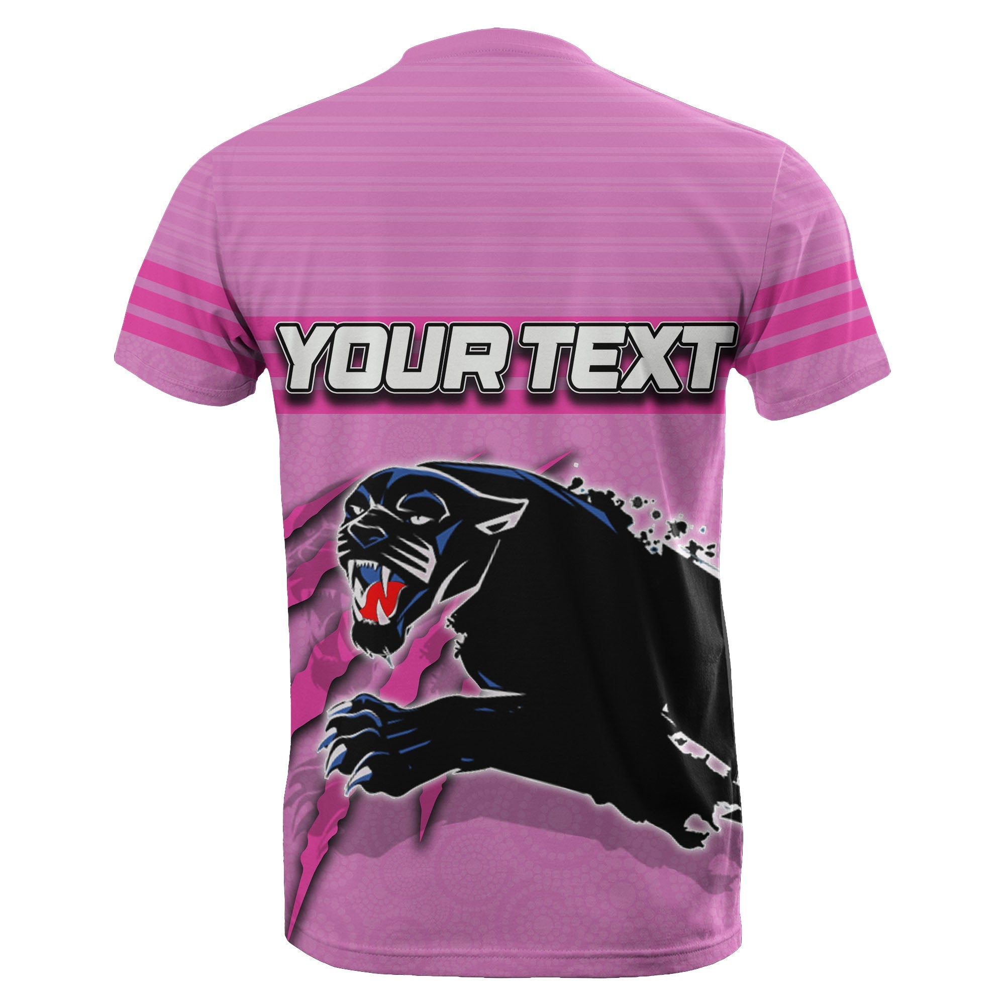 (Custom Personalised) Panthers T shirt Aboriginal Dot Patterns Pink Style - Vibe Hoodie Shop