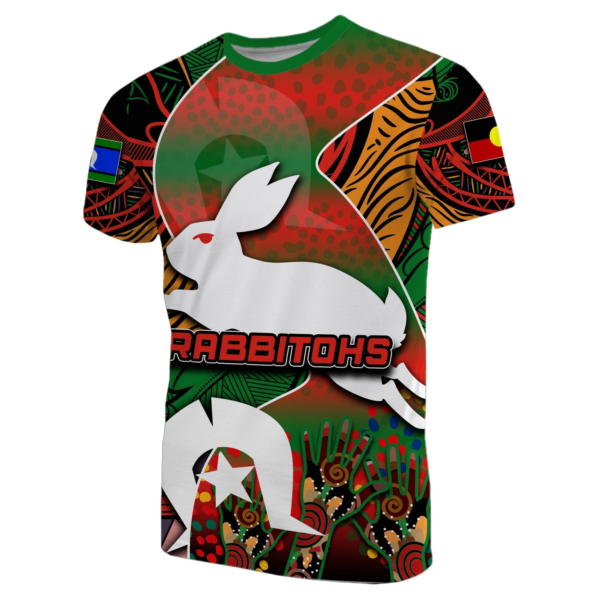 (Custom Personalised) NAIDOC Rabbitohs T shirt Torres Strait Islanders - Vibe Hoodie Shop