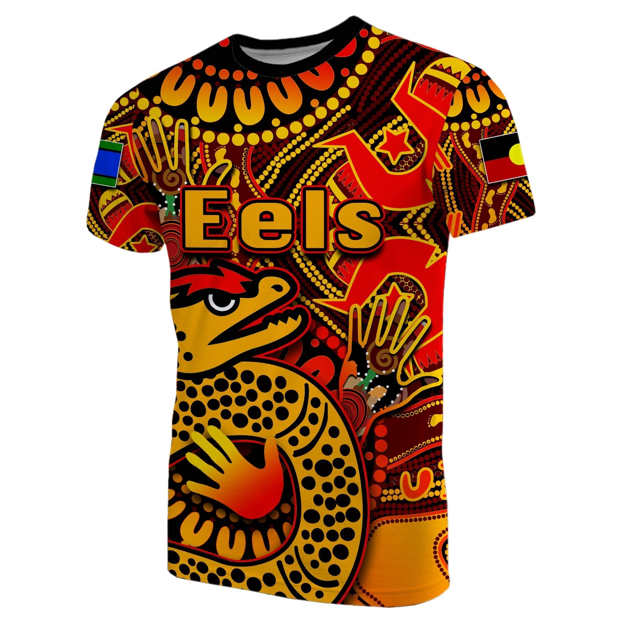 NAIDOC Parramatta Eels T shirt NAIDOC Patterns No.2 - Vibe Hoodie Shop