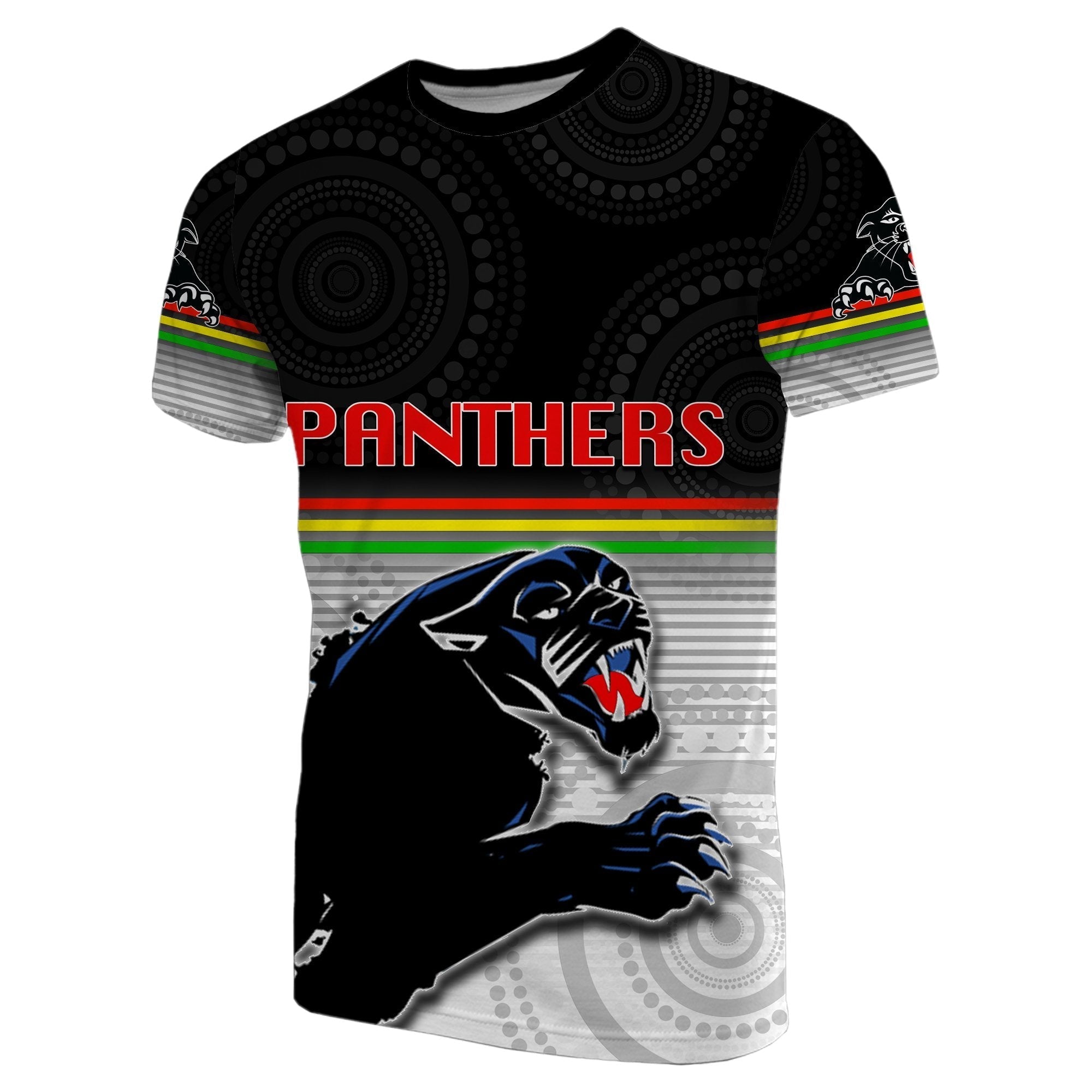 (Custom Personalised) Panthers Aboriginal T shirt Simple Style - Vibe Hoodie Shop