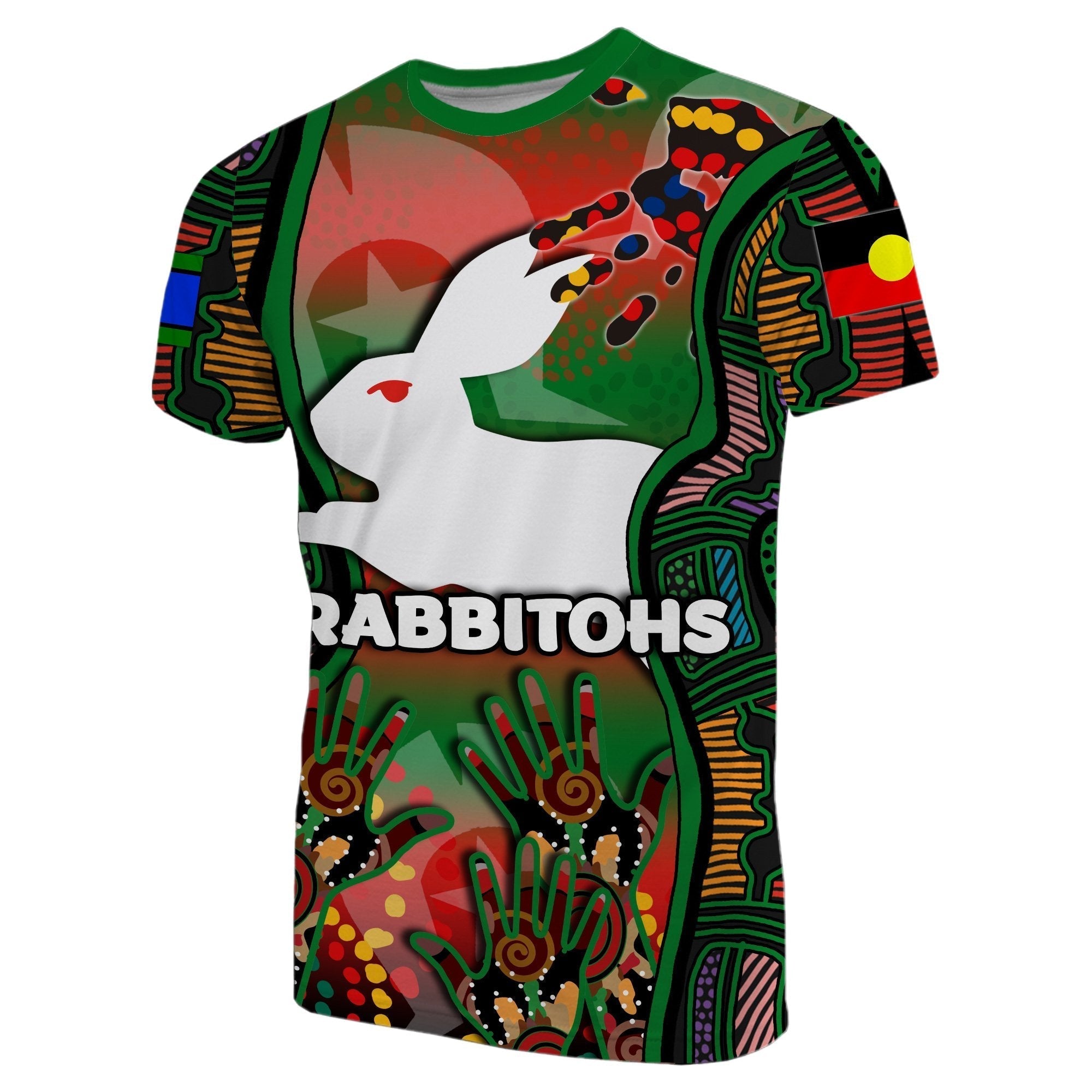 NAIDOC Rabbitohs T shirt Torres Strait Islanders - Vibe Hoodie Shop