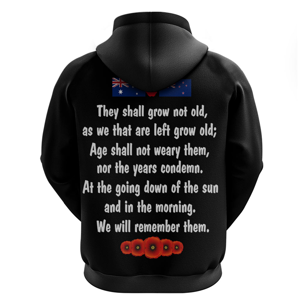 Australia Anzac Hoodie - Lest We Forget 2D Style (Red) - Vibe Hoodie Shop