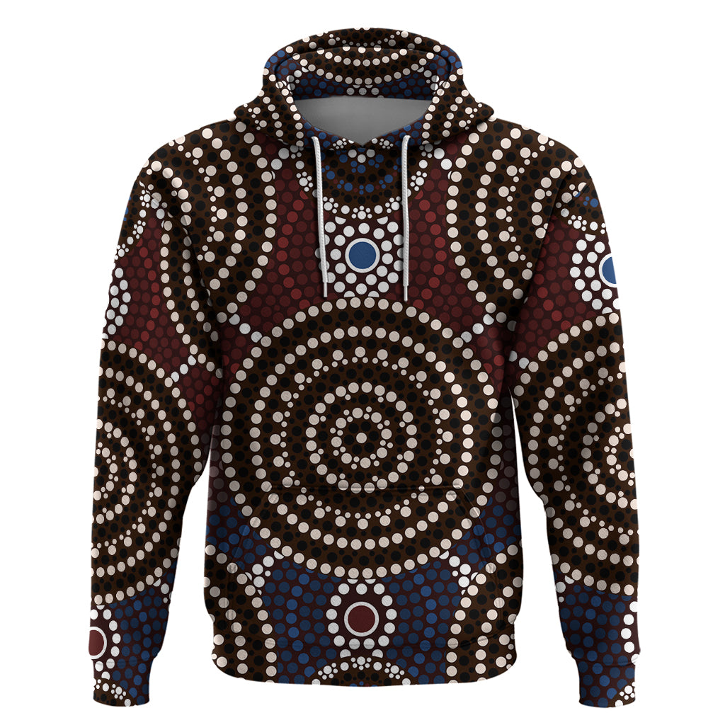 Aboriginal Hoodie, Circle Dot Painting - Vibe Hoodie Shop