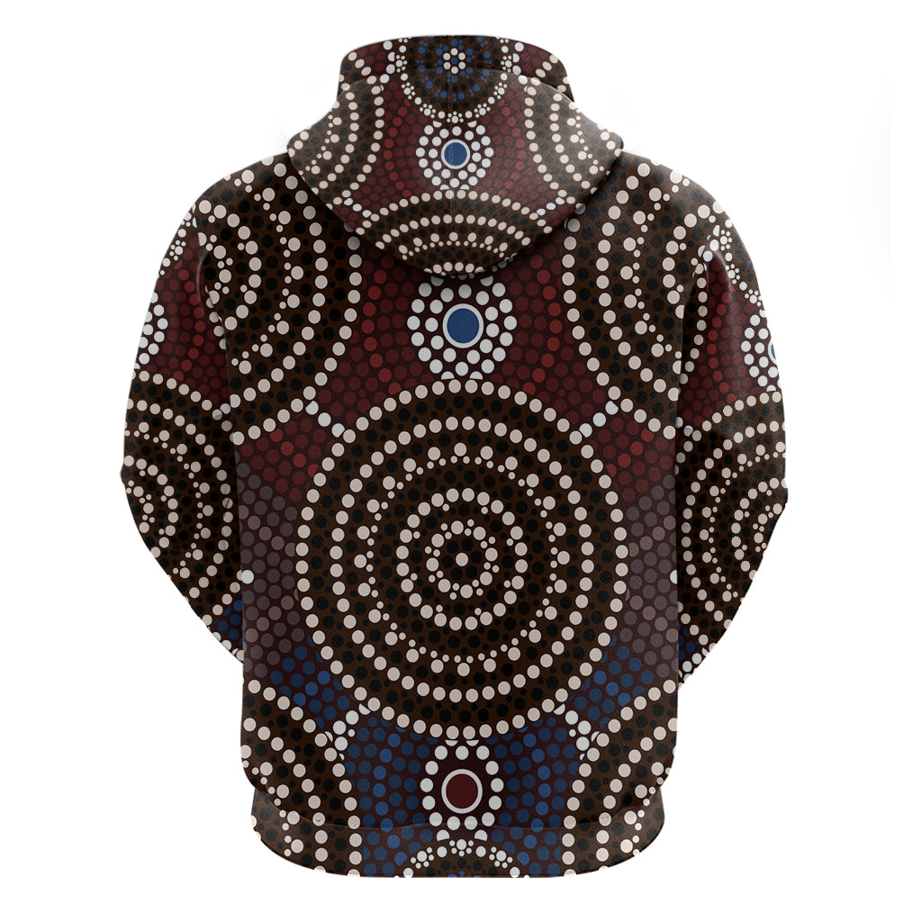 Aboriginal Hoodie, Circle Dot Painting - Vibe Hoodie Shop