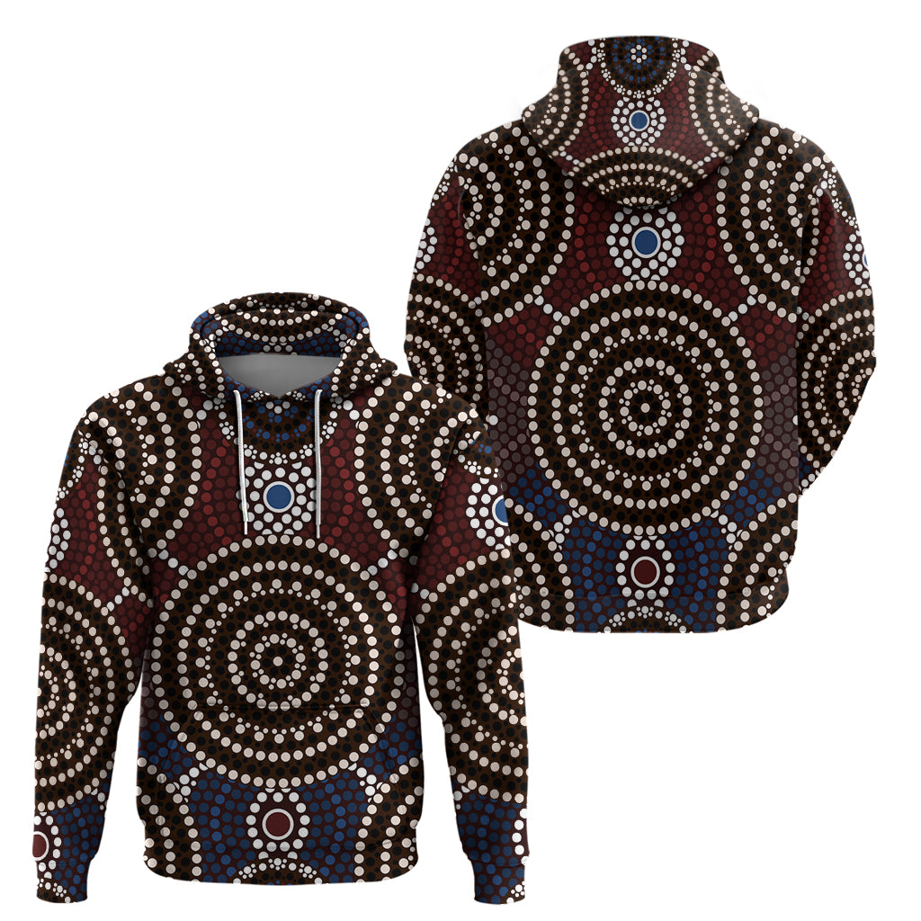 Aboriginal Hoodie, Circle Dot Painting - Vibe Hoodie Shop