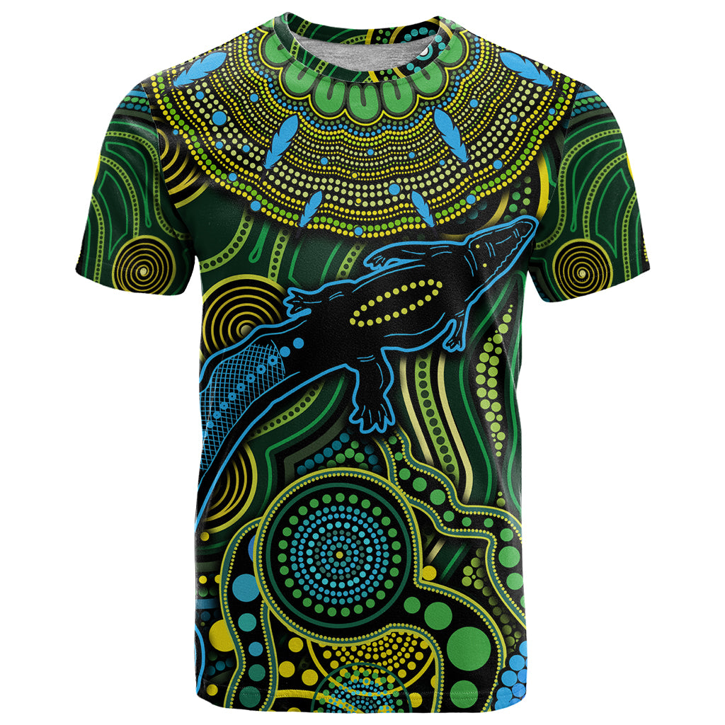 Aboriginal Green - Crocodine Abstract Art Pattern T Shirt - Vibe Hoodie Shop