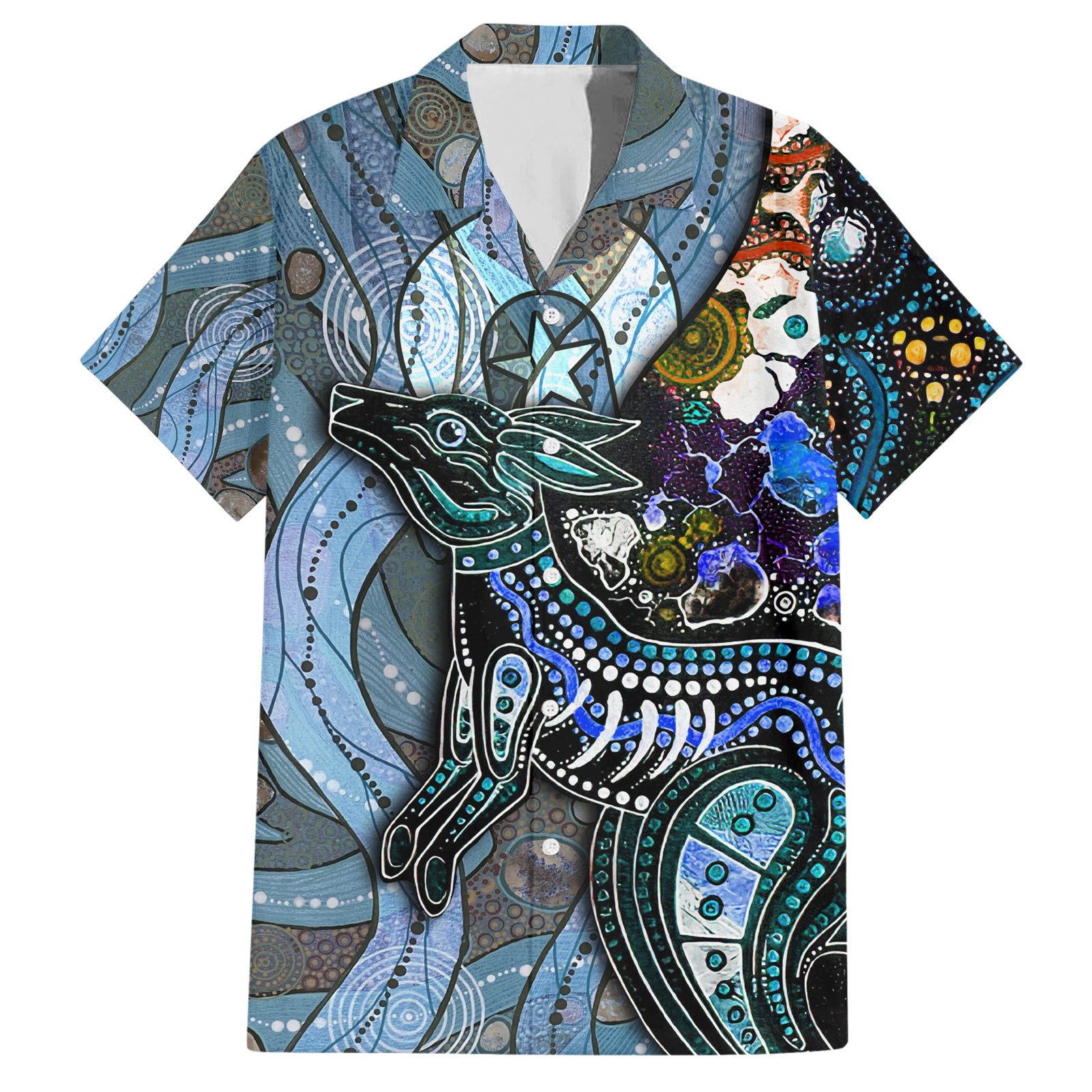 Kangaroo Aboriginal Pattern Dot Art Hawaiian Shirt - Vibe Hoodie Shop