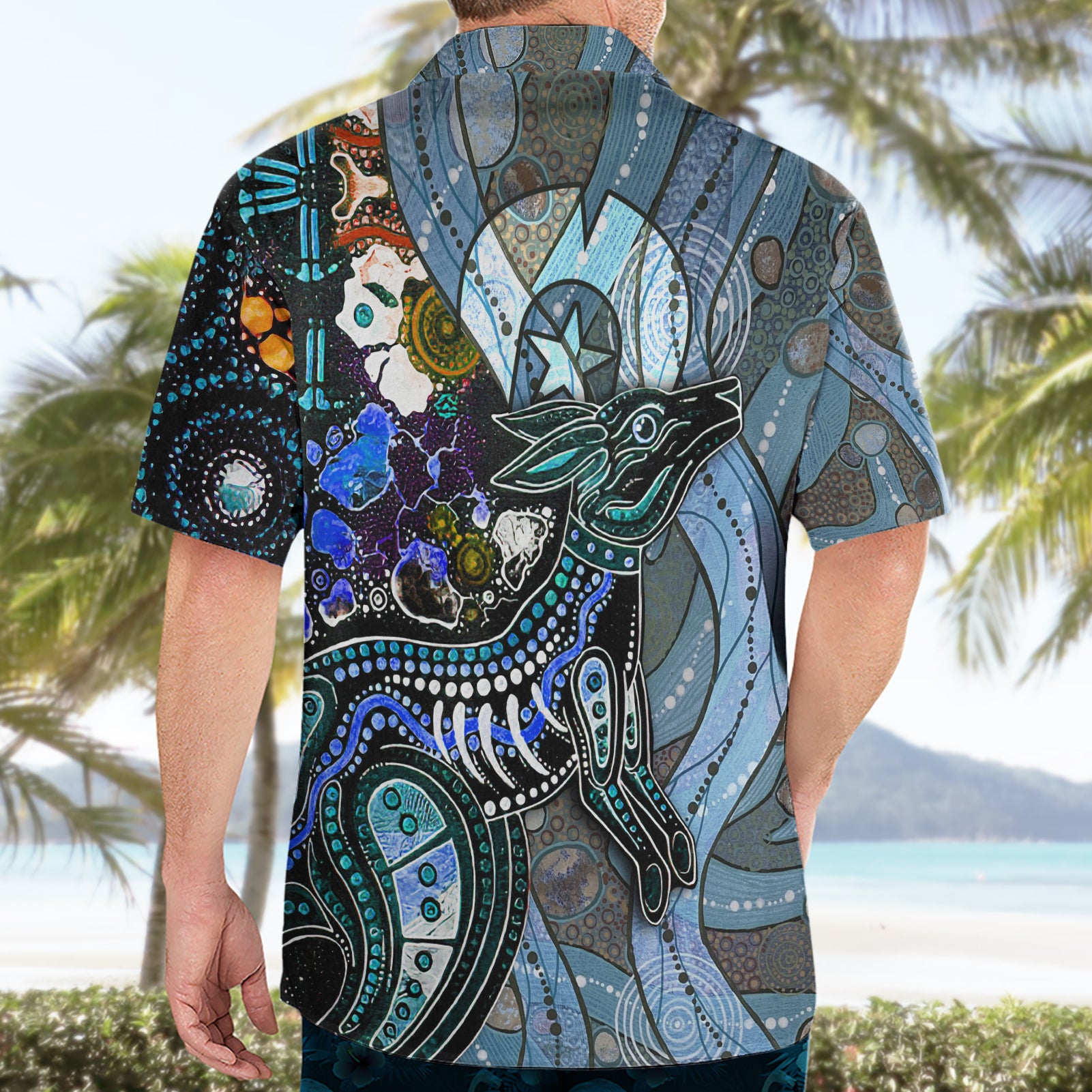 Kangaroo Aboriginal Pattern Dot Art Hawaiian Shirt - Vibe Hoodie Shop