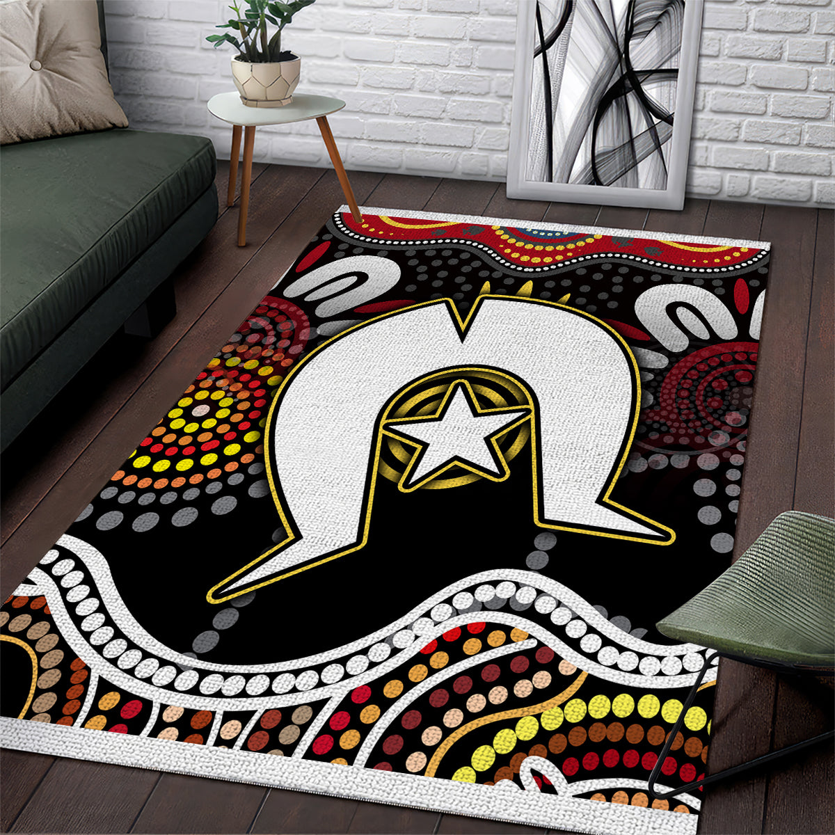 Torest Trait Islands Mix Aboriginal Pattern Area Rug - Vibe Hoodie Shop