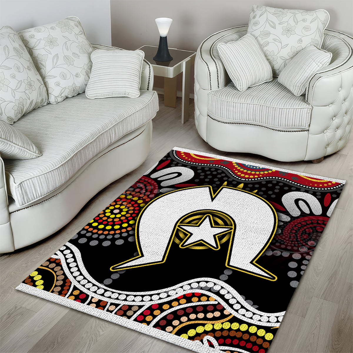 Torest Trait Islands Mix Aboriginal Pattern Area Rug - Vibe Hoodie Shop