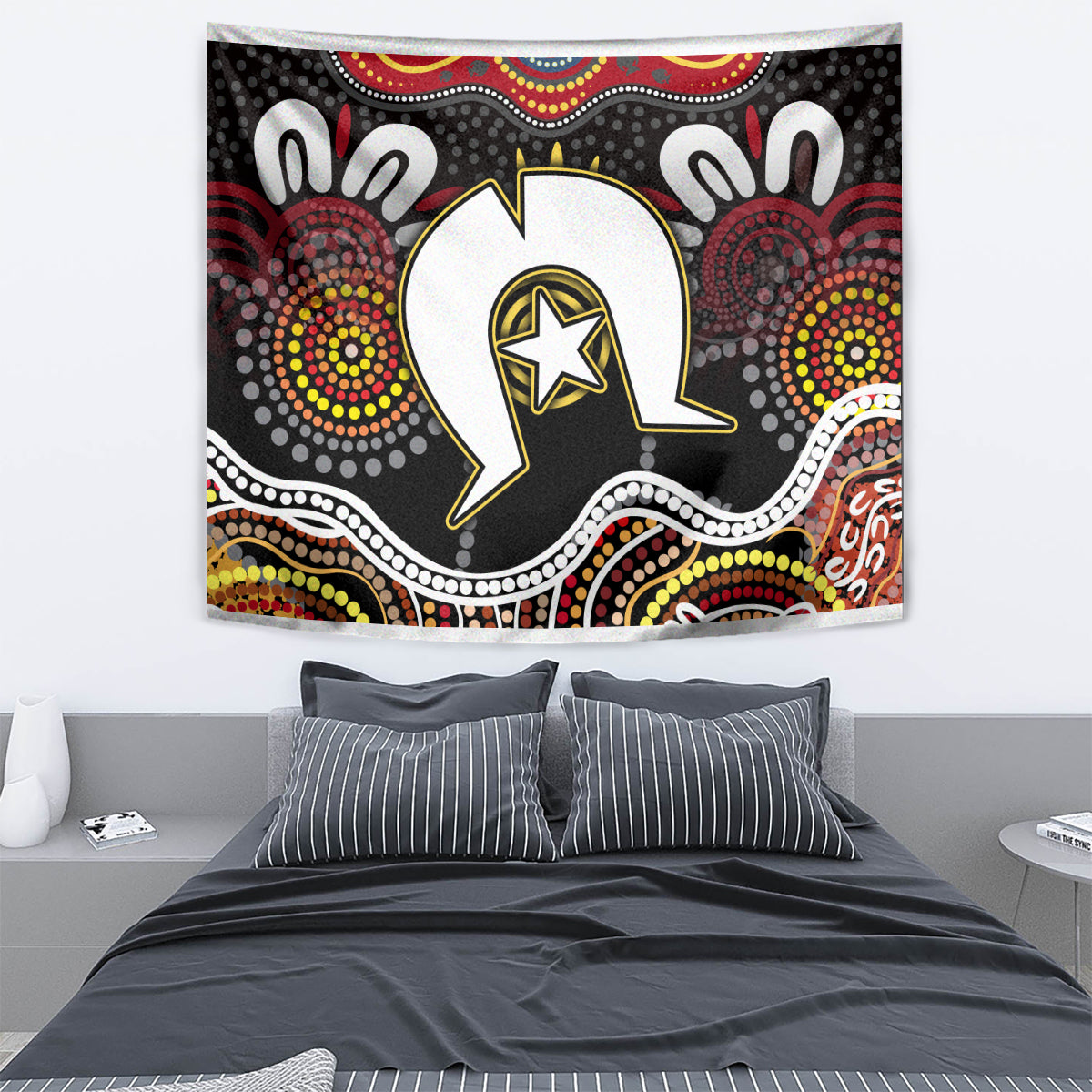 Torest Trait Islands Mix Aboriginal Pattern Tapestry - Vibe Hoodie Shop