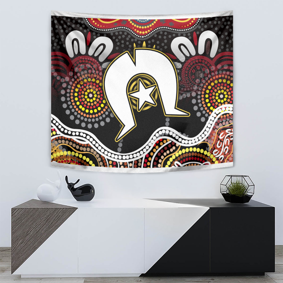 Torest Trait Islands Mix Aboriginal Pattern Tapestry - Vibe Hoodie Shop