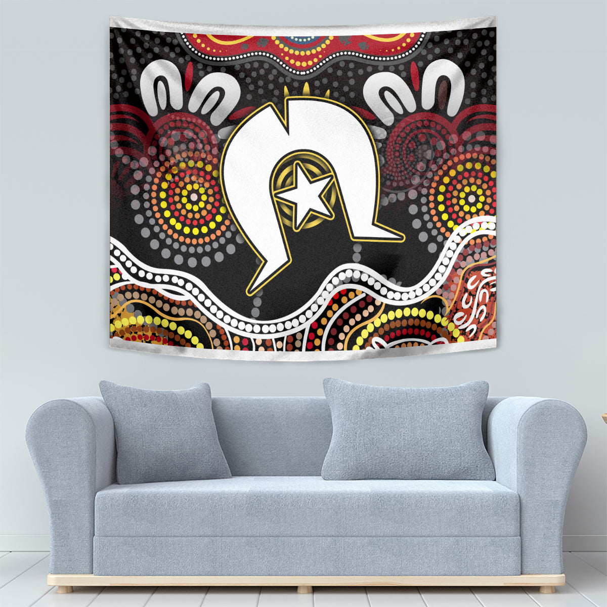 Torest Trait Islands Mix Aboriginal Pattern Tapestry - Vibe Hoodie Shop