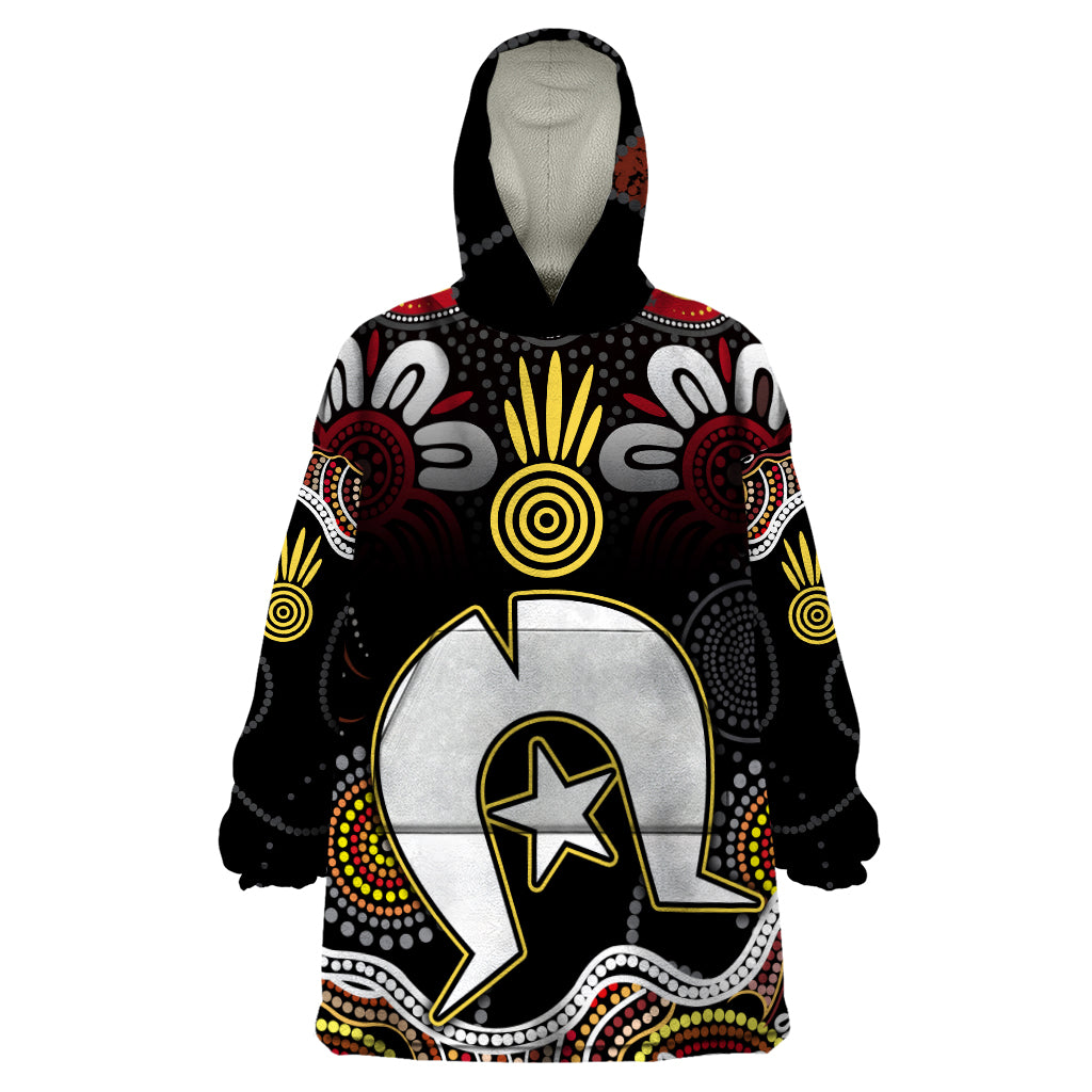 Torest Trait Islands Mix Aboriginal Pattern Wearable Blanket Hoodie - Vibe Hoodie Shop