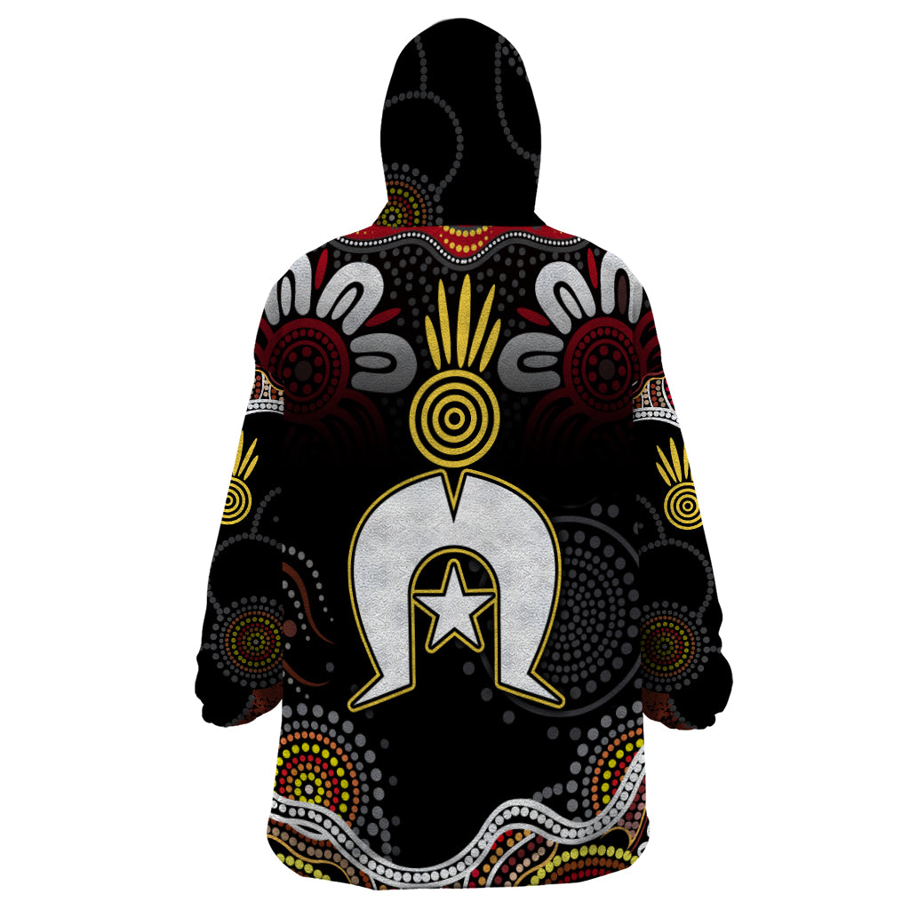 Torest Trait Islands Mix Aboriginal Pattern Wearable Blanket Hoodie - Vibe Hoodie Shop