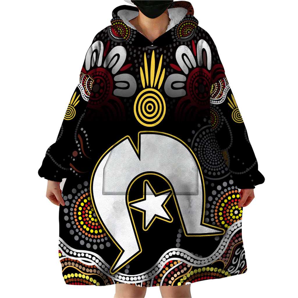 Torest Trait Islands Mix Aboriginal Pattern Wearable Blanket Hoodie - Vibe Hoodie Shop