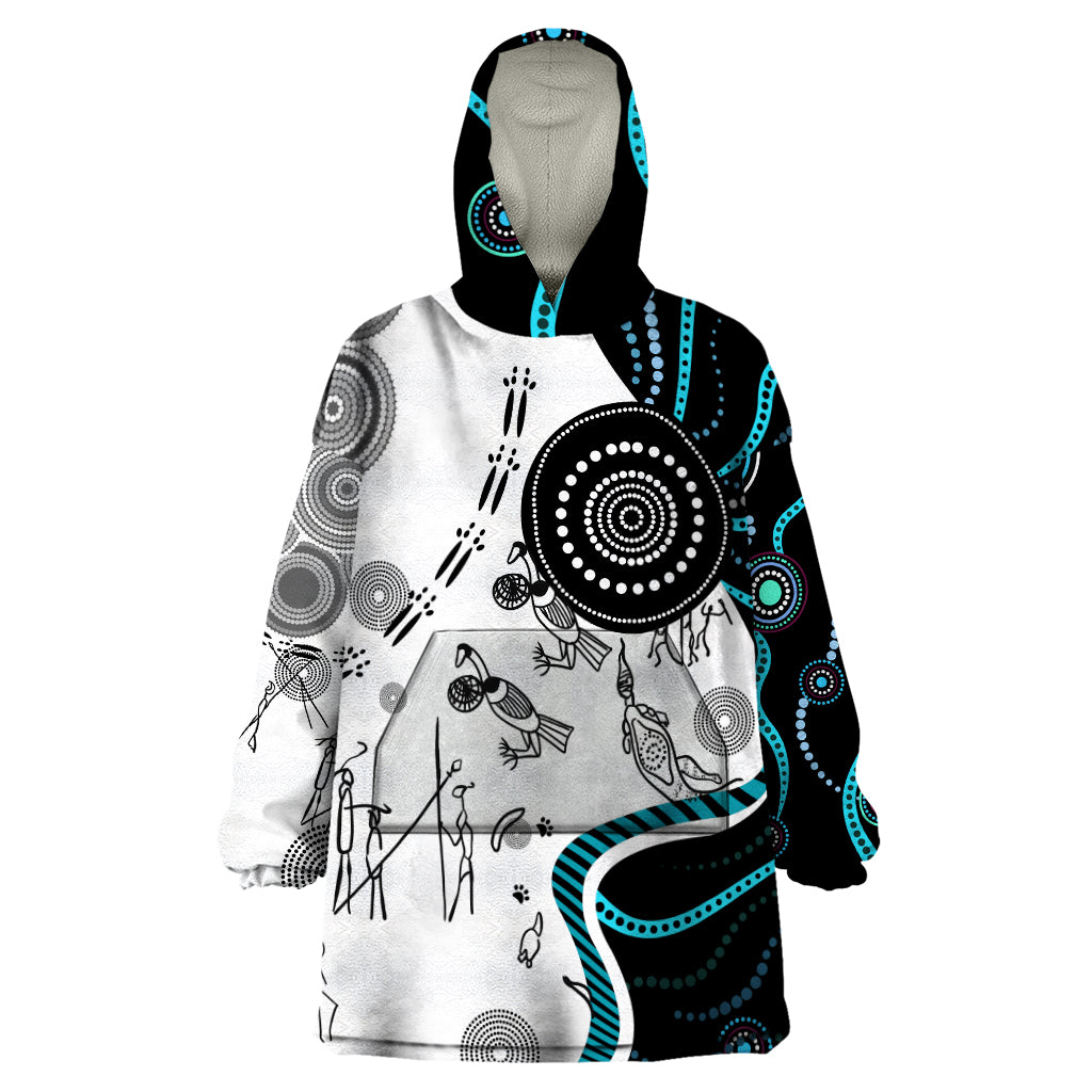 Aboriginal Pattern Torest  Strait Island Wearable Blanket Hoodie - Vibe Hoodie Shop