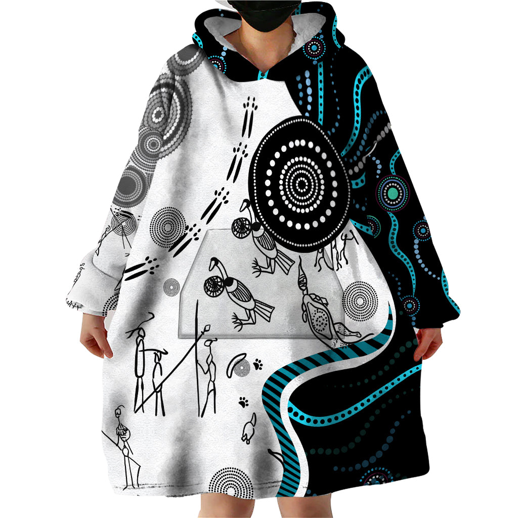 Aboriginal Pattern Torest  Strait Island Wearable Blanket Hoodie - Vibe Hoodie Shop