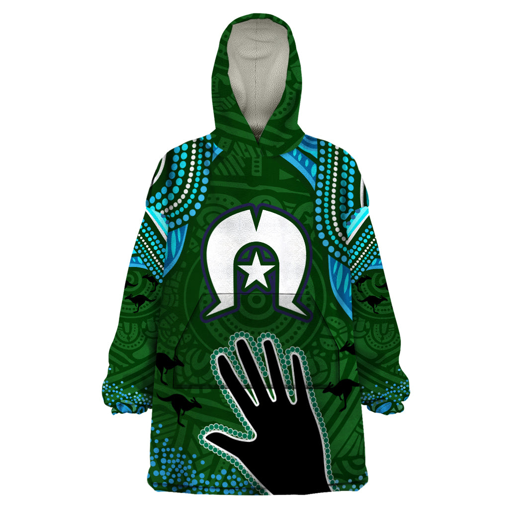 Torest Trait Islands Mix Aboriginal Pattern Wearable Blanket Hoodie - Vibe Hoodie Shop