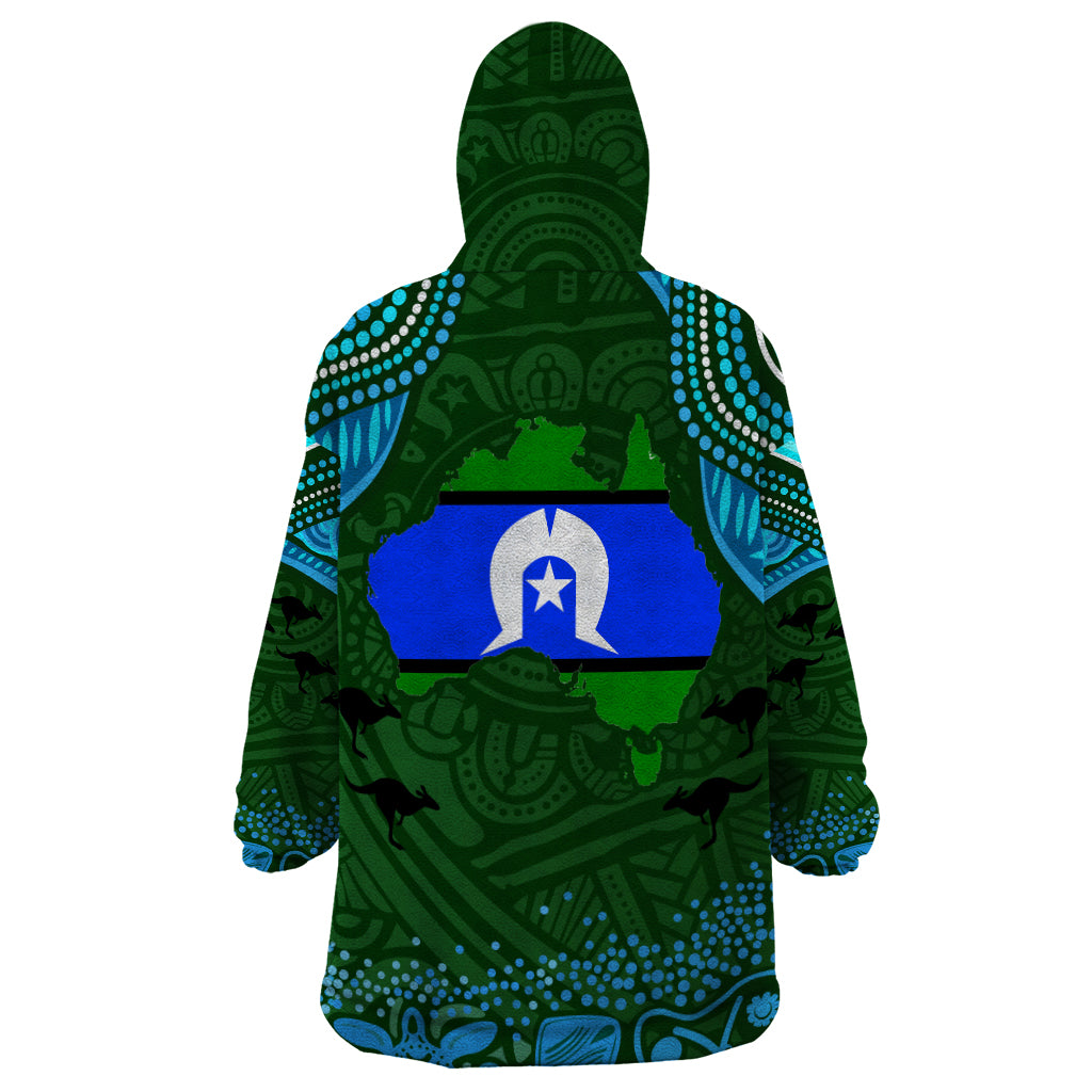 Torest Trait Islands Mix Aboriginal Pattern Wearable Blanket Hoodie - Vibe Hoodie Shop