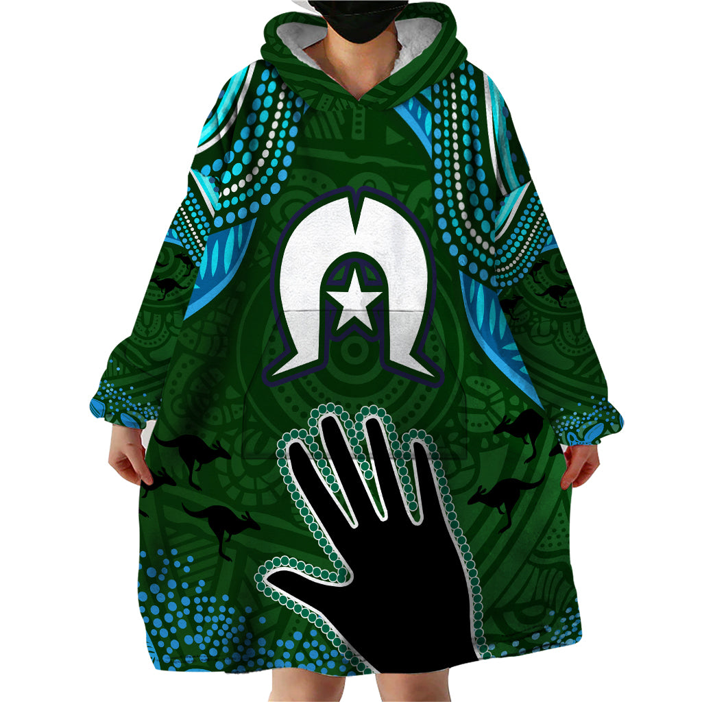 Torest Trait Islands Mix Aboriginal Pattern Wearable Blanket Hoodie - Vibe Hoodie Shop