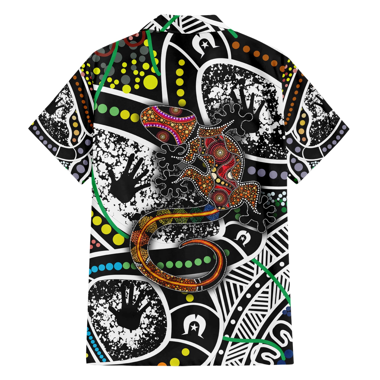 Aboriginal Lizzard Pattern Dot Art Hawaiian Shirt - Vibe Hoodie Shop