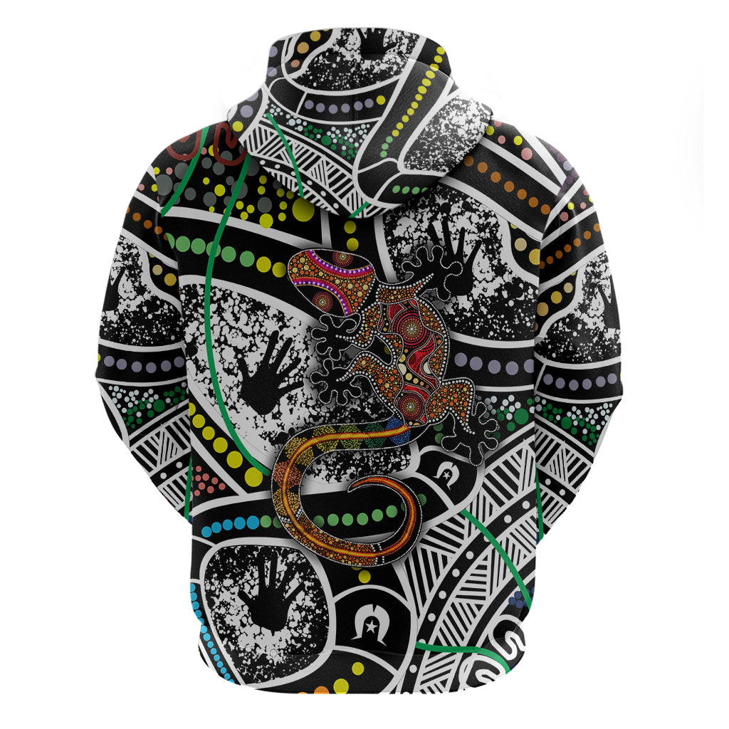 Aboriginal Lizzard Pattern Dot Art Hoodie - Vibe Hoodie Shop