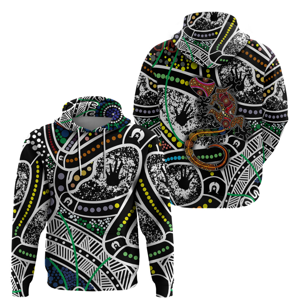 Aboriginal Lizzard Pattern Dot Art Hoodie - Vibe Hoodie Shop