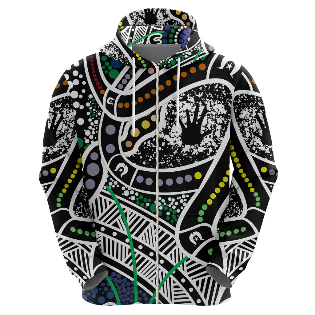 Aboriginal Lizzard Pattern Dot Art Hoodie - Vibe Hoodie Shop