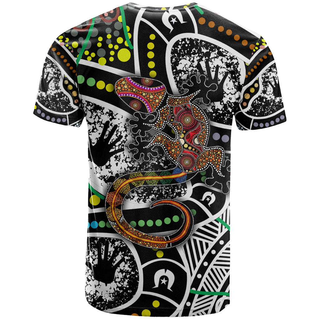 Aboriginal Lizzard Pattern Dot Art T Shirt - Vibe Hoodie Shop